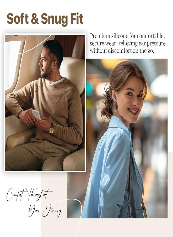 Hearprotek Airplane Earplugs for Pressure Relief, Soft Reusable Ear Protection for Air Travel, Includes Carrying Case, Essential for Adults to Alleviate Pressure and Muffle Engine Sounds (Blue) - Image 4